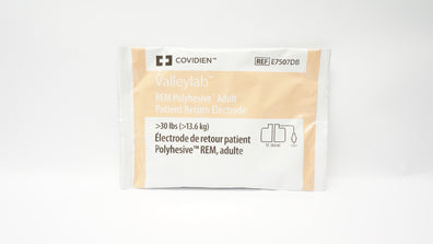 Covidien E7507DB Valleylab REM Polyhesive Adult Patient Return Electrode  >30lbs